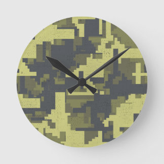 Militaire camouflagepatroon ronde klok