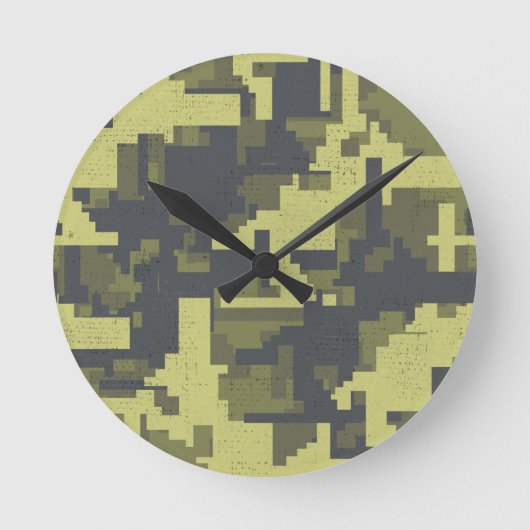 Militaire camouflagepatroon ronde klok (Voorkant)