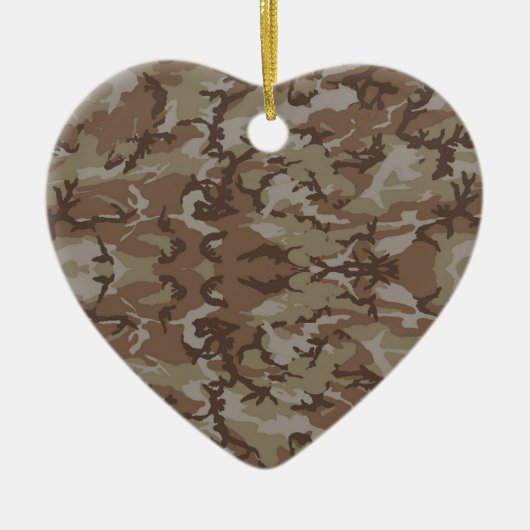 Militaire camouflagewoestijn keramisch ornament (Voorkant)