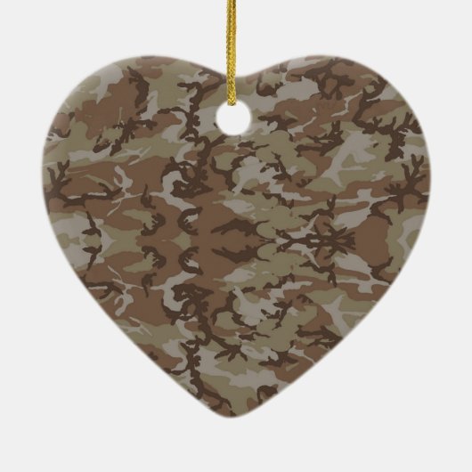 Militaire camouflagewoestijn keramisch ornament (Achterkant)