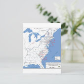 Militaire campagnes van de Amerikaanse revolutie Briefkaart (Staand voorkant)