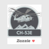 Militaire CH-53E-helikopter Sticker (Vel)