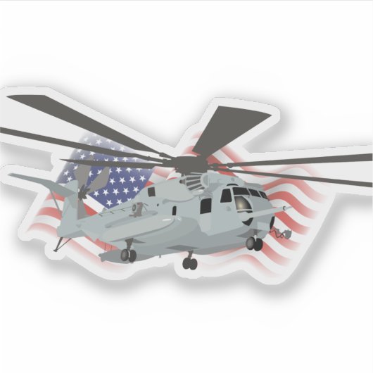 Militaire CH-53E-helikopter Sticker (Voorkant)