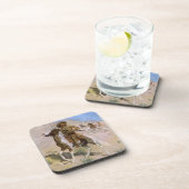  militaire cowboys, The Scout by Remington Bier Onderzetter (Rechterzijde)