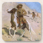  militaire cowboys, The Scout by Remington Bier Onderzetter (Voorkant)