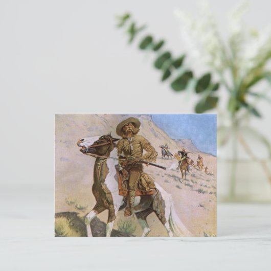  militaire cowboys, The Scout by Remington Briefkaart (Staand voorkant)