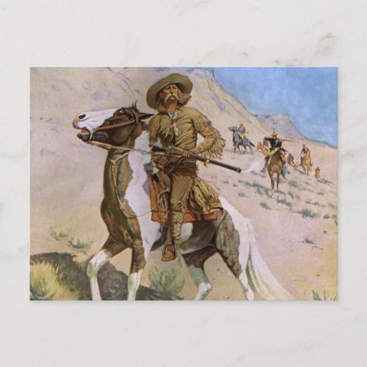  militaire cowboys, The Scout by Remington Briefkaart (Voorkant)