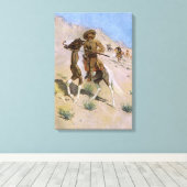  militaire cowboys, The Scout by Remington Canvas Afdruk (Insitu (Houten vloer))