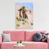 militaire cowboys, The Scout by Remington Canvas Afdruk (Insitu (Woonkamer))