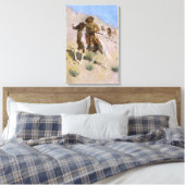 militaire cowboys, The Scout by Remington Canvas Afdruk (Insitu (Slaapkamer))