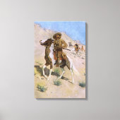 militaire cowboys, The Scout by Remington Canvas Afdruk (Voorkant)