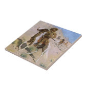  militaire cowboys, The Scout by Remington Tegeltje (Zijkant)