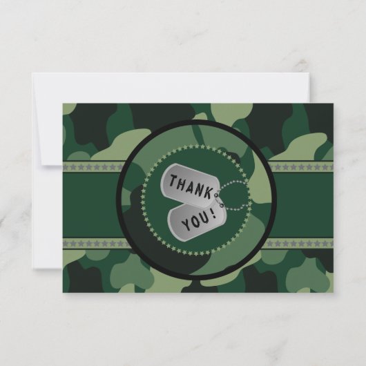 Militaire dank bedankkaart (Achterkant)