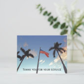 Militaire dank voor de dienst met de Amerikaanse v Briefkaart (Staand voorkant)