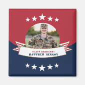 Militaire dienst Foto Red White Blue Magnet (Voorkant)