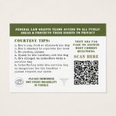 Militaire dienst Hond ADA Kaarten Foto ID Badge Visitekaartje (Achterkant)