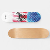 *~* Militaire Dierenarts VISSER Rode Witte Blauwe Persoonlijk Skateboard (Horizontaal)