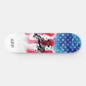*~* Militaire Dierenarts VISSER Rode Witte Blauwe Persoonlijk Skateboard (Horizontaal)
