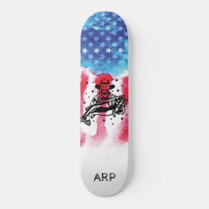 *~* Militaire Dierenarts VISSER Rode Witte Blauwe  Persoonlijk Skateboard