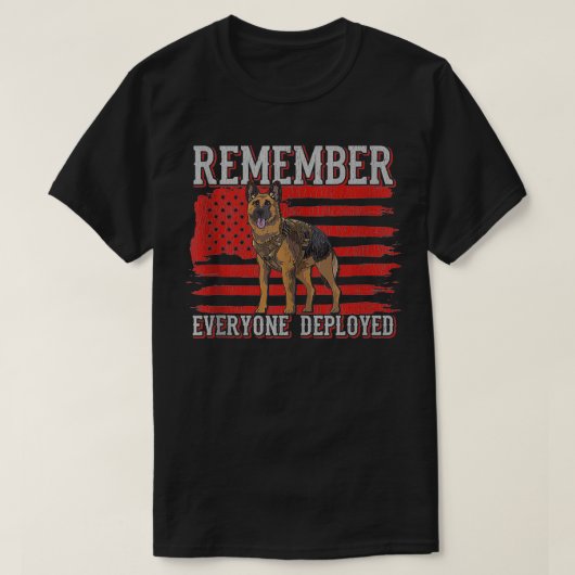 Militaire Dog Service RED Vrijdag T-shirt (Design voorkant)