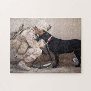 Militaire Dog Soldier Legpuzzel