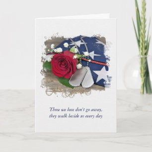 Militaire Dog Tags en sympathie voor het Roos Kaart