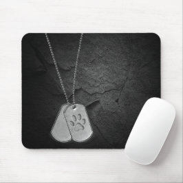 Militaire Dog-tags met handdruk Muismat