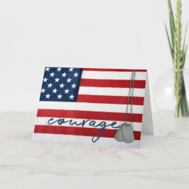 Militaire Dog Tags op Amerikaanse vlag Kaart