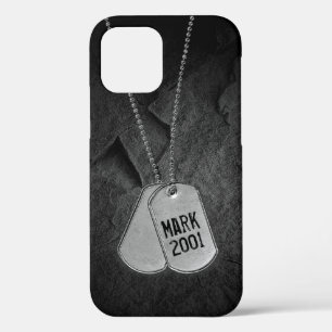 Militaire Dog Tags op Rock Case-Mate iPhone Case