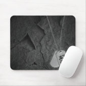 Militaire Dog Tags op Rock Muismat (Met muis)