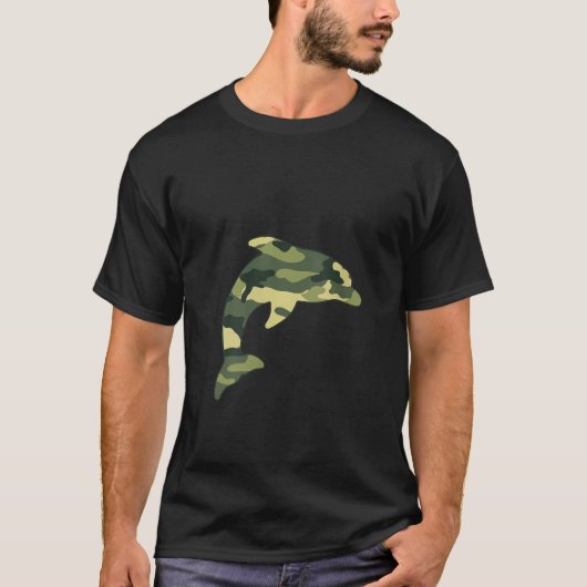 Militaire Dolphin Camo Mannen afdrukken VS Beluga  T-shirt (Voorkant)