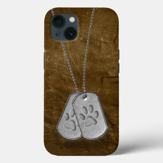 Militaire doosjes met verfdrukken op leder Case-Mate iPhone case (Achterkant)