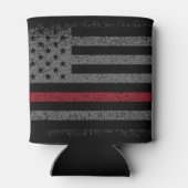 Militaire dunne groene lijn Amerikaanse vlag Koelb Blikjeskoeler (Achterkant)