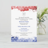 Militaire echtgenoot Patriotic Red Blue Kaart (Staand voorkant)