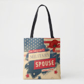 Militaire echtgenoot tote bag (Voorkant)