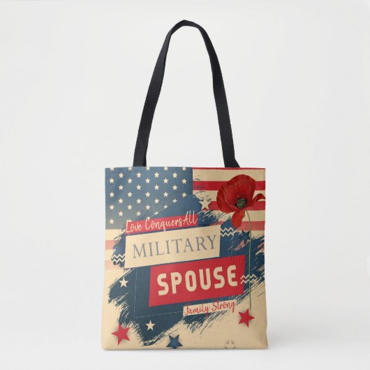 Militaire echtgenoot tote bag (Voorkant)