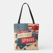 Militaire echtgenoot tote bag (Achterkant)