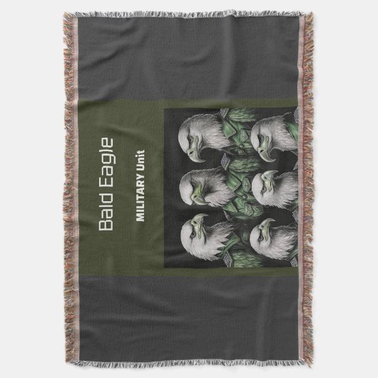 militaire eenheid van de Bald Eagle Deken (Voorkant Verticaal)