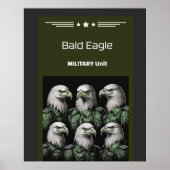 militaire eenheid van de Bald Eagle Poster (Voorkant)