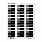 Militaire eer & Onthoud Zwart adreslabel Etiket (Full Sheet)