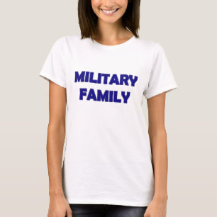 Militaire familie, blauw-dames-shirt t-shirt