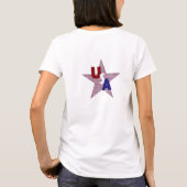 Militaire familie, rode dames T-shirt (Achterkant)