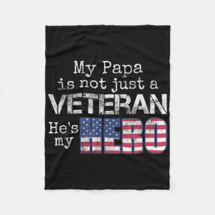 Militaire familie veteraan steun mijn papa is vete fleece deken