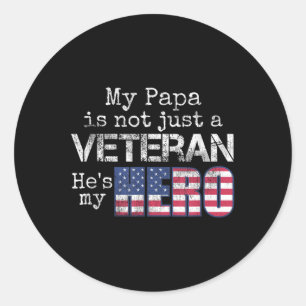 Militaire familie veteraan steun mijn papa is vete ronde sticker