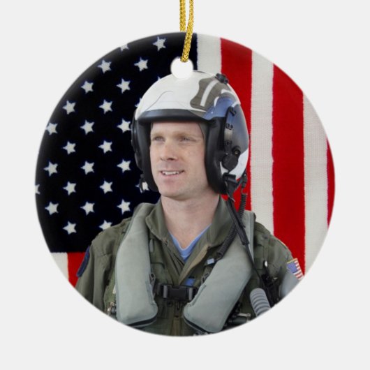 Militaire foto keramisch ornament (Voorkant)