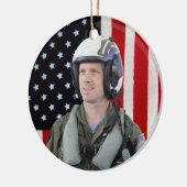 Militaire foto keramisch ornament (Links)