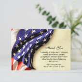 Militaire foto Memorial Funeral Bedankt (Staand voorkant)