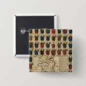 Militaire Frankrijk Vierkante Button 5,1 Cm (Voorkant /achterkant)