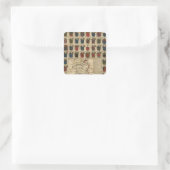 Militaire Frankrijk Vierkante Sticker (Tas)