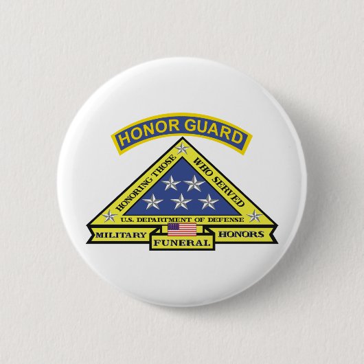 MILITAIRE FUNERAL HONOR GUARD RONDE BUTTON 5,7 CM (Voorkant)